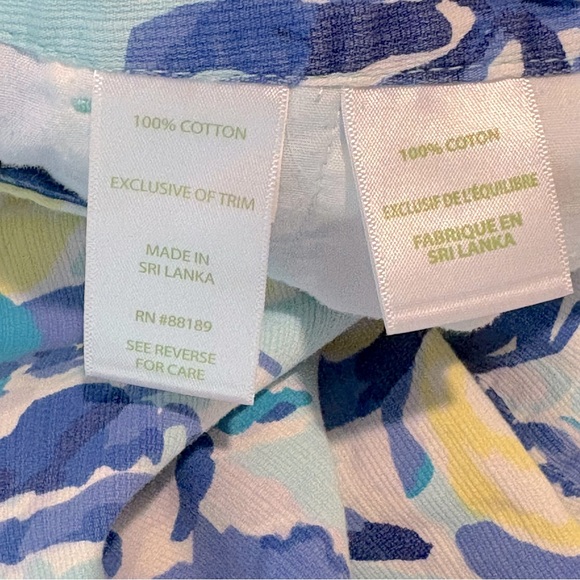 🎉HP🎉 Lilly Pulitzer Magnolia Shorts in Blue and Yellow Floral Size 4 - Picture 4 of 4